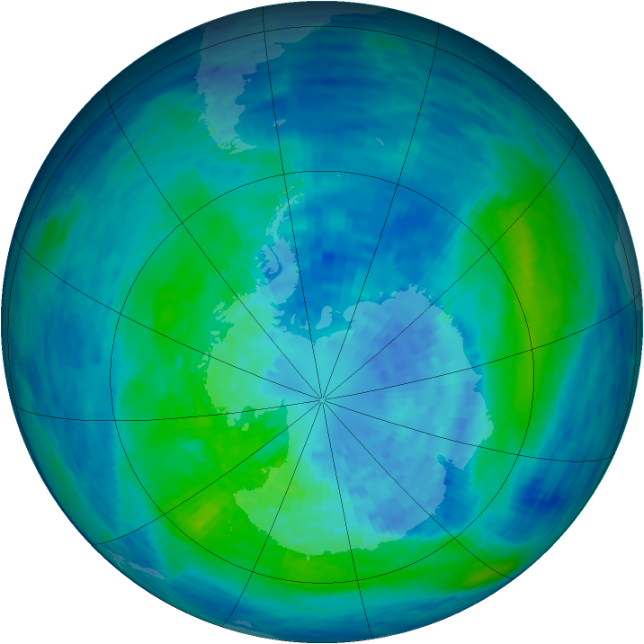 Antarctic ozone map for 23 March 1994